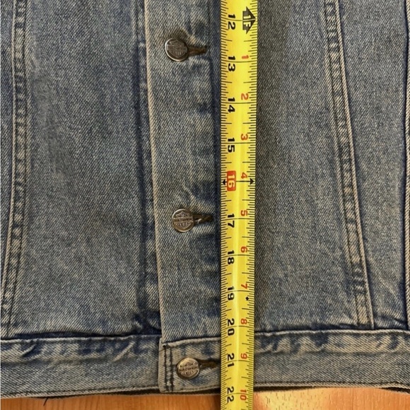 Harley-Davidson American Legend Denim Vest Mens M Made In Canada Bar Patch - Picture 5 of 6